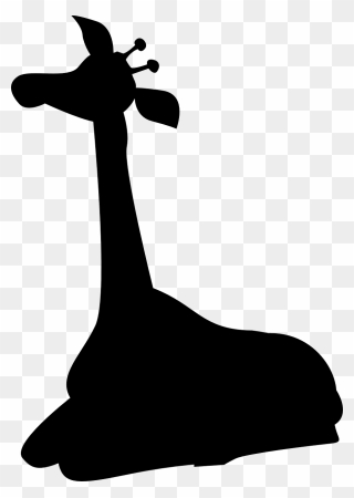 Giraffe Clip Art Silhouette Neck Black - Png Download