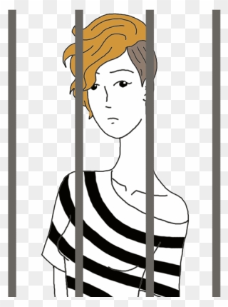 Gaol - Woman In Jail Clipart - Png Download