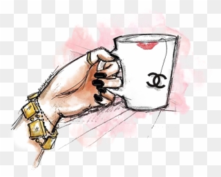 Cup Chanel Illustration Drawing Free Transparent Image - Drawing Of Coco Chanel Clipart