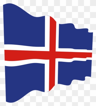 Iceland Wavy Flag Clipart - Transparent Iceland Flag - Png Download