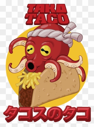 Because Tako Means Octopus In Japanese - Cartoon Clipart