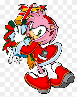 Sonic Amy Rose Christmas Clipart