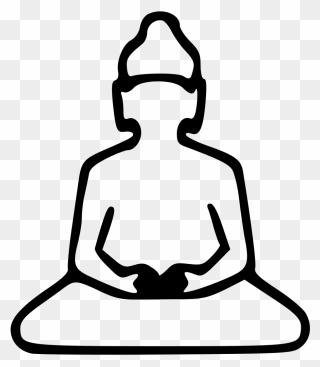 Buddha Hands Line Art Clipart - Buddhism Easy To Draw - Png Download