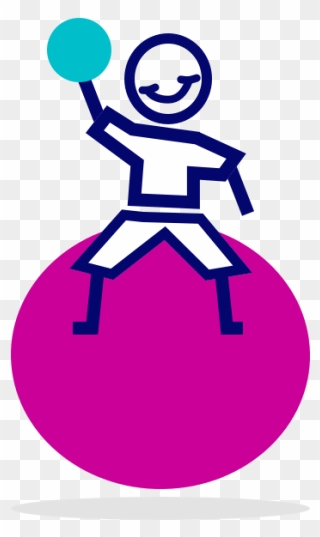 Illustration Of Child Sitting On A Ball Clipart