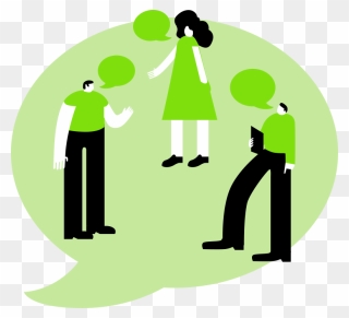 Transparent Two People Talking Clipart - People Talking Clipart Png