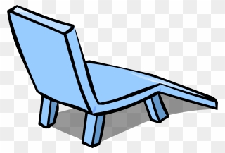 Clipart Chair Blue Chair - Deckchair - Png Download