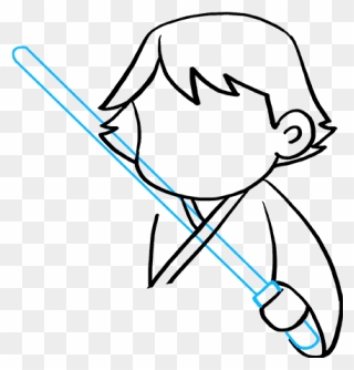 How To Draw Luke Skywalker - Luke Skywalker Drawing Easy Clipart