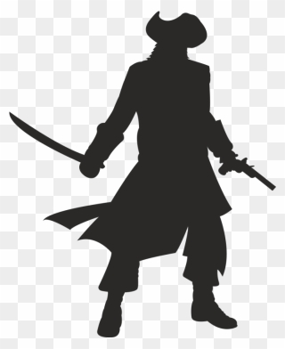 Piracy Captain Hook Silhouette Clip Art - Blackbeard Assassin's Creed - Png Download