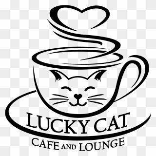 Lucky Cat Logo Blackpng - Heart Clipart