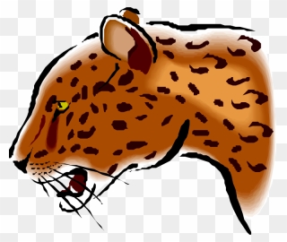 Jaguar Cartoon Side Face Clipart