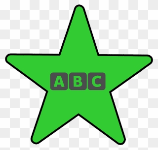 Green Star Literacy - Estrela Dourada Png Fundo Transparente Clipart