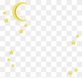 Night Clipart Moon Starts, Night Moon Starts Transparent - Png Download