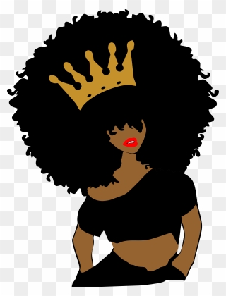 Afro Girl Svg Clipart 5717129 Pinclipart