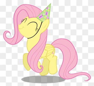 Party Hat No Background - My Little Pony Birthday Fluttershy Clipart