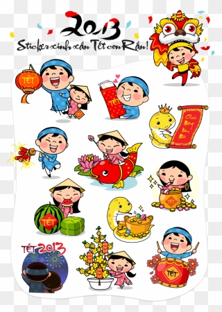 Vietnamese Money Clipart Svg Library Stock Vietnam - Happy New Year Stickers Free Download - Png Download