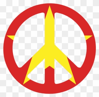 Vietnam Peace Symbol Flag 3 Scallywag Peacesymbol - Vietnam Clipart