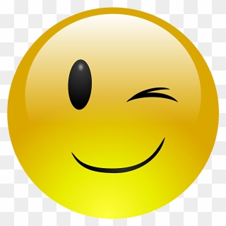 Smiley Clipart Emoji - Smiley Emoji Wink - Png Download