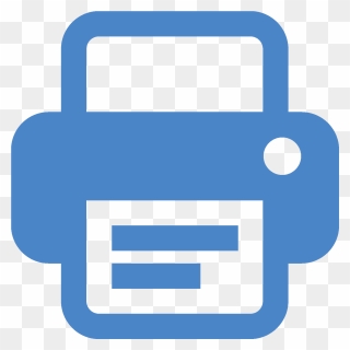 Blue Printer Icon - Printing Icon Png Clipart