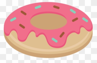 #clipart #donut #yum #pink #sprinkles #freetoedit - Donut Silhouette - Png Download