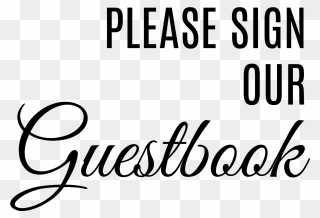 Guest Book Clipart Jpg Free Library Frosted Glass Guestbook - Guest Book Please Sign Svg - Png Download