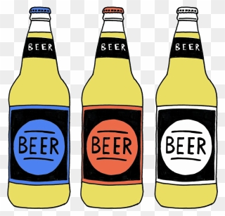 Easy Beer Bottle Drawing Clipart