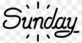 Sunday Logo Black-01 - Sunday Black Transparent Clipart