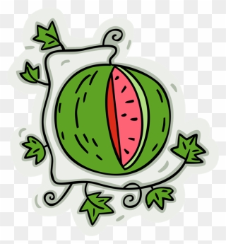 More In Same Style Group Cartoon Watermelon Vine - Watermelon Vine Clipart Transparent Background - Png Download