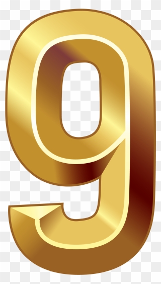 Gold Number Png Image - Gold Number 9 Png Clipart