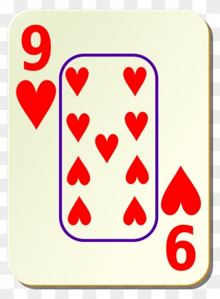 9 On A Deck Of Cards Clipart
