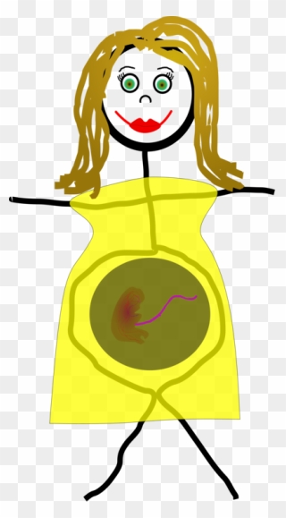 Visual Arts,head,woman - Cartoon Drawing Of Pregnant Woman Clipart