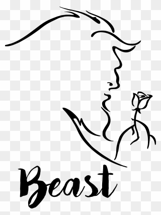 Transparent Beauty And The Beast Png - Sketch Beauty And The Beast Rose Clipart