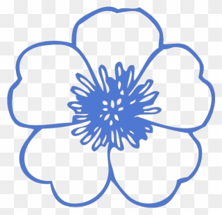 Flor Certa Blue Png Clip Art - Navy Blue Flower Clipart Transparent Png