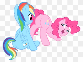 Clipart Horse Pony - Little Pony Pink And Blue - Png Download