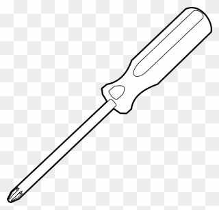 Flat Head Screwdriver Clipart , Png Download - Screw Driver Clipart Black And White Transparent Png