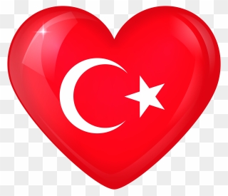 Turkey Flag Clipart Png Stock Turkey Large Heart Flag - Çanakkale Martyrs' Memorial Transparent Png