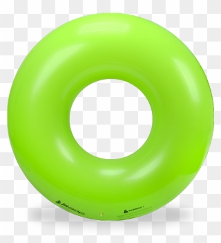 Bright Green Round Tube Pool Float - Ring Green Pool Float Clipart