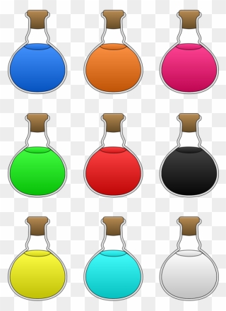 Plastic Bottle,liquid,glass Bottle - Clipart Potions - Png Download
