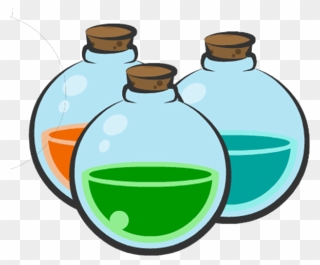 Chemistry Clip Green Potion - Water Bottle - Png Download