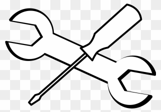 Spanner Clipart Black And White - Png Download