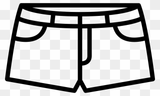 Short Clipart Short Trousers, Short Short Trousers - Shorts Black And White Clipart - Png Download