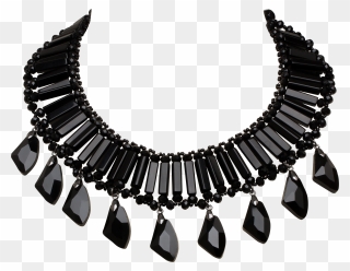 Nov Art Deco Necklace - Black Necklace Transparent Background Clipart