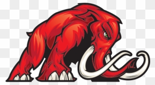 Red Elephant Mammoth - Mammoth Logo Png Clipart