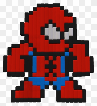 Art Hulk Miles Morales Line Pixel Red - Pixel Spider Man Ps4 Clipart