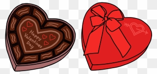 Chocolate Heart Clipart Clipart Black And White Walfas - Chocolates Valentines Day Clipart - Png Download