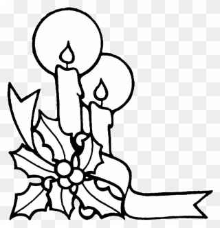 Christmas Candles Coloring Pages 2 - Christmas Coloring Pages Candle Clipart