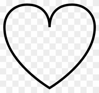 Heart Shape Black And White Clipart