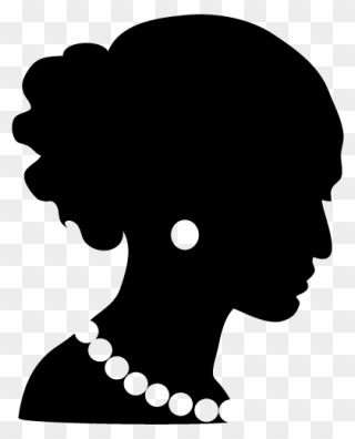 Silhouette Earring Woman Photography - Woman With A Earring Clipart - Png Download