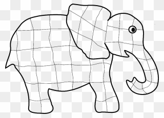 The Die Says The Color The Picture Says We Can - Elmer The Elephant Black And White Clipart