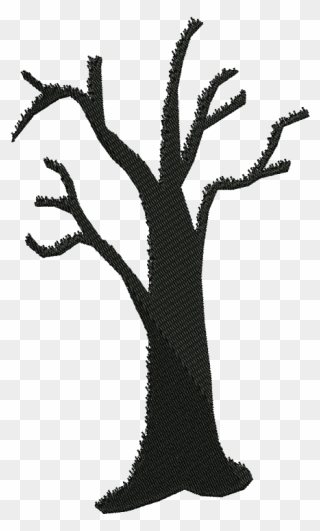 Tree Embroidery Design - Silhouette Clipart