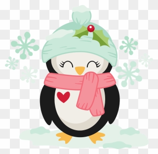 Transparent Snow Family Clipart - Cute Christmas Penguin Clipart - Png Download